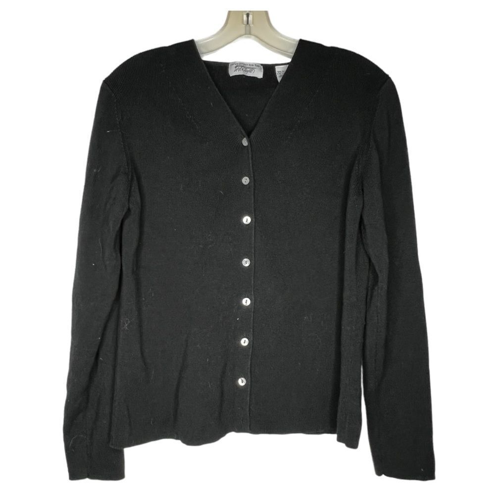Lord & Taylor Black Cardigan Sweater
